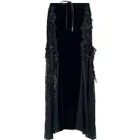 Punk Rave Jupe longue Gothic de - Goth Patchwork & Dentelle - Jupe - L-XL - 4XL-5XL - pour Femme - noir - Taille 4XL-5XL