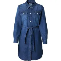 Pepe Jeans pour femme. PL95376845A0 Robe Chemise Denim bleu (S), Casuel, Coton, Manche longue