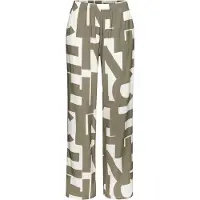 French Connection Pantalon de pyjama kaki / blanc