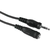 Hama Câble audio, jack mâle/fiche femelle 3,5 mm, stéréo, 5 m