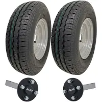 Wanda 145R10 Trailer Kit High Speed Road Legal Journey Wheels ALKO Stub Axles 750kgs