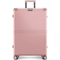 Onyx Hybrid Pro Check-in Suitcase Large 100 Liter - Recycled Polycarbonate and Zipperless Design - Travel suitcase with TSA lock and Spinner wheels - Candy Pink