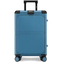 Onyx Hybrid Pro Hand Luggage Suitcase with Front Pocket 38 Litres - Recycled Polycarbonate and Zipperless Design - Travel Suitcase with TSA Lock and Spinner Wheels - Lightweight Trolley with Laptop