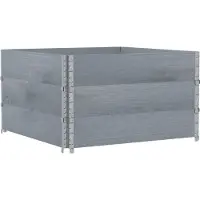 vidaXL Jardinière Gris 100x100 cm Pin massif