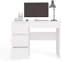 Top E Shop Bureau TRISTON – blanc mat, design gauche