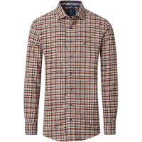 REDMOND Comfort Fit Chemise en flanelle orange, A carreaux