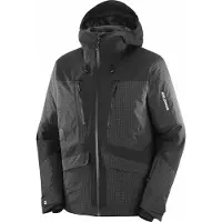 Salomon - Veste de ski imperméable et chaude - Spark Jacket M Deep Black pour Homme - Taille S - Noir