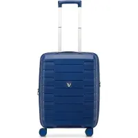 Roncato Skyline 2.0 4 roues trolley cabine 55 cm avec soufflet d'extension, Valise, Bleu