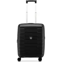 Roncato Skyline 2.0 4 roues trolley cabine 55 cm avec soufflet d'extension, Valise, Noir