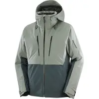 Salomon - Veste de ski isolante et légère en PrimaLoft - Brilliant 2.0 Jacket M Sedona Sage/Green pour Homme - Taille XL - Gris