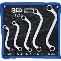 Bgs Jeu de clés mixtes doubles (10 mm, 11 mm, 12 mm, 13 mm, 14 mm, 15 mm, 16 mm, 17 mm, 18 mm, 19 mm)