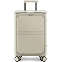 Onyx Hybrid Pro Hand Luggage Suitcase with Front Pocket 38 Litres - Recycled Polycarbonate and Zipperless Design - Travel Suitcase with TSA Lock and Spinner Wheels - Lightweight Trolley with Laptop