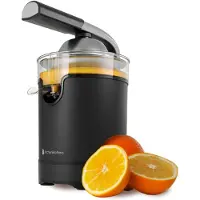 Kitchenbrothers Presse-agrumes - Compact - Avec bec et levier de pression - 0.35L - Noir
