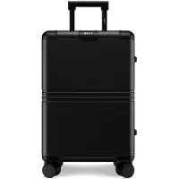 Onyx Hybrid Pro Hand Luggage Suitcase 35 Litres - Polycarbonate recyclé et design sans fermeture éclair - Valise de voyage avec serrure TSA et roues pivotantes - Trolley léger - Black