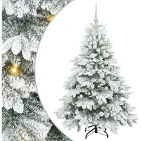 vidaXL Sapin de Noël artificiel avec 150 LED Blanc 150 cm PE et PVC