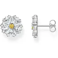 Thomas Sabo Ohrstecker Blume Lovely Daisy gross Silber, (Argent 925)