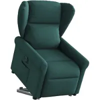 vidaXL Fauteuil relax avec releveur électrique Vert foncé Tissu