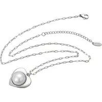 Faina Chaîne argent / blanc perle