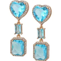 Gaya Boucles d'oreilles aqua / or rose