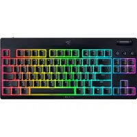 Razer BlackWidow V4 Low-profile Tenkeyless HyperSpeed (USA, Filaire, Sans fil), Clavier, Noir