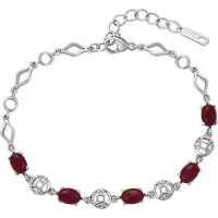 NAEMI Bracelet rouge / argent