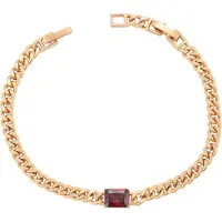 Faina Bracelet or rose / rouge foncé