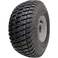 Parnells Tondeuse à gazon 15x6.00-6 Roue de tondeuse à gazon 65 mm, pneu 4 plis P332 sur jante Paliers de 20 mm