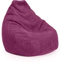 Lumaland Pouf GIANT de la gamme velours côtelé, 135 x 100 cm - Housse souple & lavable - bordeaux