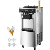 Vevor Machine à Crème Glacée Enfant Verticale Professionnel Sorbetière à Glace Ice Cream Machine