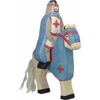 Gollnest & Kiesel Holztiger 80247 Chevalier avec manteau, à cheval (sans cheval), bleu