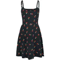 Pussy deluxe Robe mi-longue Rockabilly de - Robe Sweet Cherry - XS - XXL - pour Femme - noir - Taille S