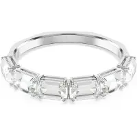 Swarovski Bracelet-Jonc Millenia, Taille Octogonale, Blanc, Métal Rhodié