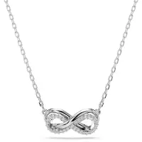 Swarovski Hyperbola Halskette Pavé Unendlichkeit Weiss
