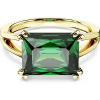 Swarovski Matrix Cocktail Bague Rectangle Vert Or, (55)