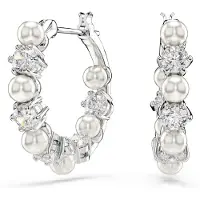 Swarovski Boucles d'oreilles 'Matrix' argent / transparent