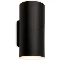 Briloner Lima LED Applique murale extérieure, batterie, variateur tactile 3 niveaux, minuterie, noir, dimensions : 15,5 x 7 x 8 cm