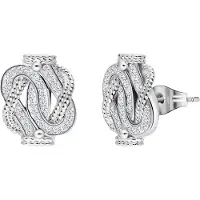 Lucardi Boucles d'oreilles 'Dagi Knoten' argent