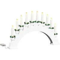 vidaXL Arche de bougies de Noël avec 10 LED, lumière blanche chaude