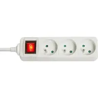 Lindy - Coupe-circuit - CA 230 V - 3680 Watt - connecteurs de sortie : 3 - 1.4 m cordon - France - blanc