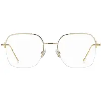 BOSS Monture optique demi-contour en métal doré avec logo en relief
