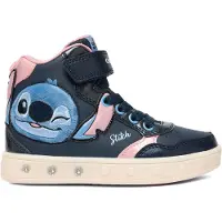 Geox Baskets montantes enfant J SKYLIN GIRL STITCH filles - Bleu - 24