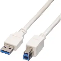 Value - Câble USB - USB type A (M) pour USB Type B (M) - USB 3.0 - 80 cm - moulé - blanc