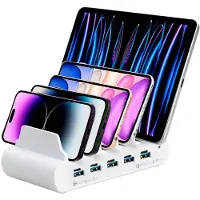 Compulocks 5 Port Usb Et Usb-C Multiple Tablet Charging Station White (5Pusbcdks-Eu)