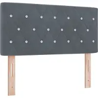 vidaXL Tête de lit LED avec rampes d'éclairage LED gris foncé 100 cm velours