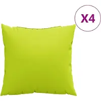 vidaXL Coussins de canapé 4 pcs vert vif 60x60 cm en tissu