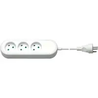 Goobay 77619 rallonge électrique 1,5 m 3 prise(s) CA Intérieur Blanc