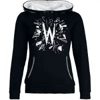 Wednesday Sweat-shirt à capuche Gothic de - - Broken Glass - S - XXL - pour Femme - noir - Taille XXL