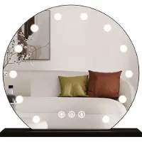 Sensahome Miroir Hollywood avec éclairage - 3 positions - 2700 K/4500 K/6400 K - miroir de maquillage - lumière réglable - 60 cm - noir