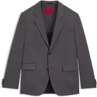 HUGO Veste de costume moderne en tissu stretch à carreaux