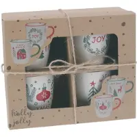 Home & Styling Mug Noël 200ml - Set De 4 Assortis